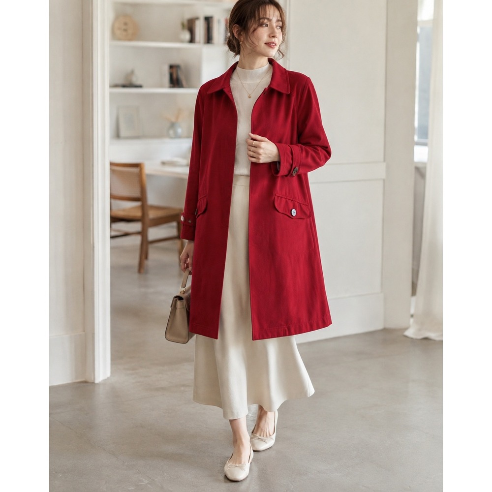 Hugo Buscati Vintage 100% Wool Car Coat Red Small Barn Chore Jacket